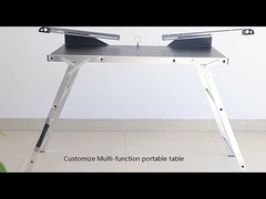 میز کمپینگ بیرونی مستطیل تاشو قابل تنظیم آلومینیوم قابل حمل